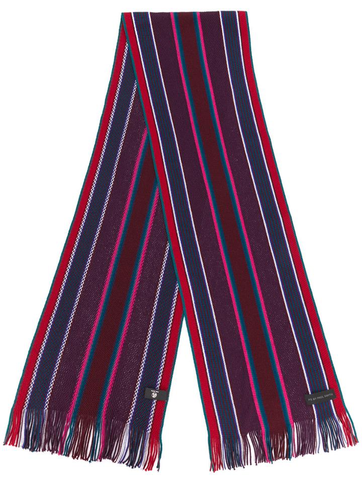 Ps By Paul Smith Striped Knit Scarf - Multicolour