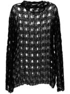Iro Perforated Jumper, Women's, Size: 36, Black, Cotton/polyamide