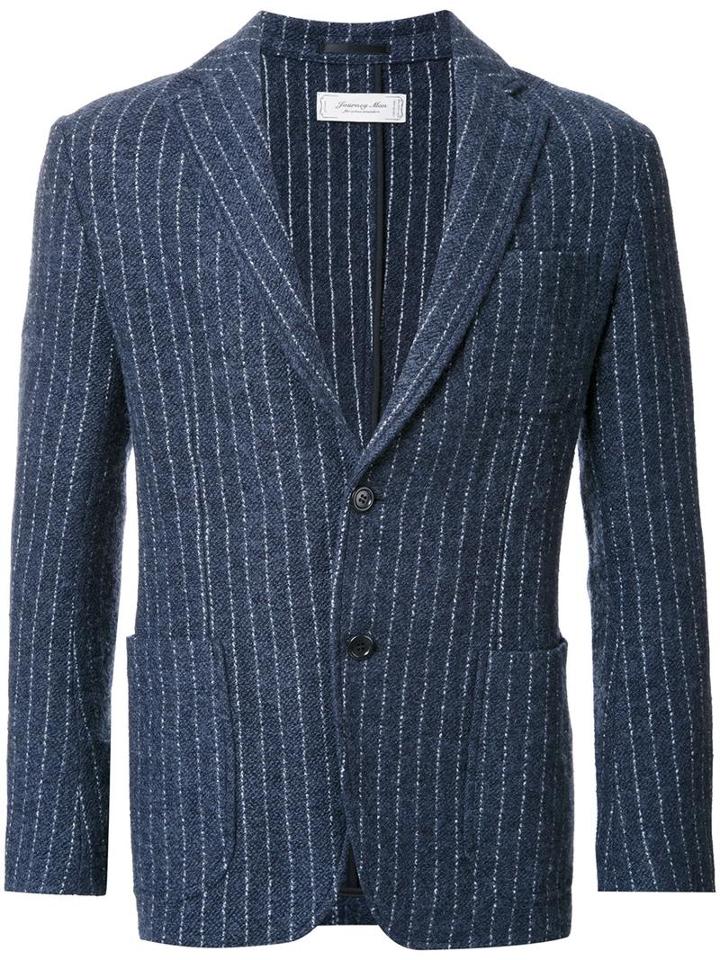 Strasburgo 'journeyman' Pinstriped Blazer, Men's, Size: Small, Blue, Wool
