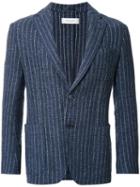 Strasburgo 'journeyman' Pinstriped Blazer, Men's, Size: Small, Blue, Wool