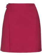 Wales Bonner Wrap Over Linen Blend Mini Skirt - Pink