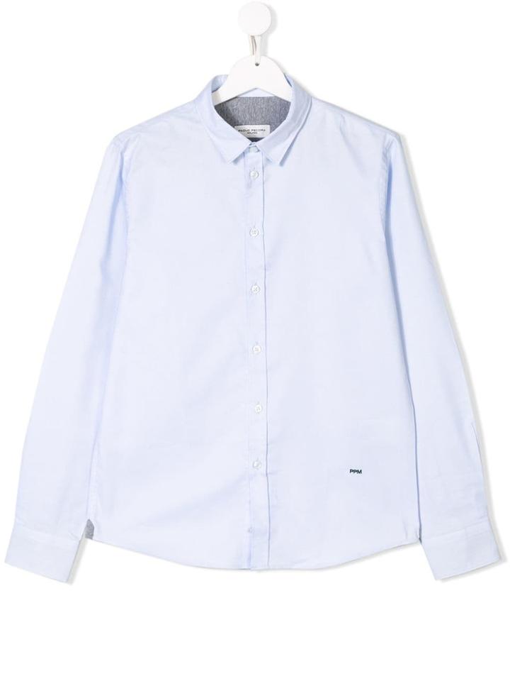 Paolo Pecora Kids Teen Logo Detail Shirt - Blue