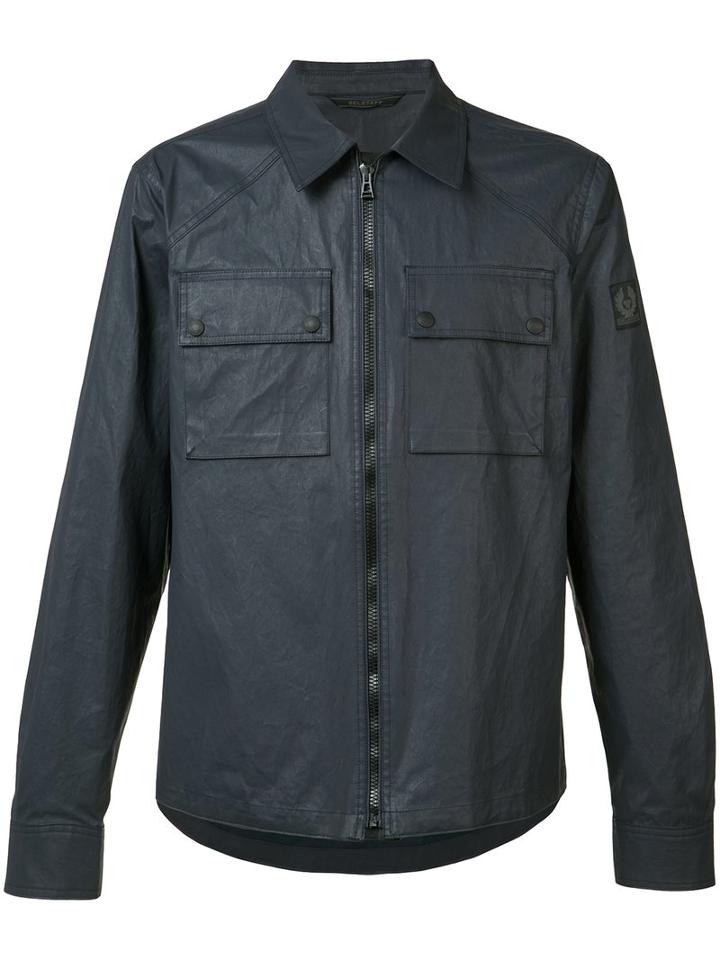 Belstaff - Zipped Shirt Jacket - Men - Cotton - S, Blue, Cotton