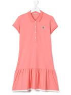 Moncler Kids - Casual Frill-trim Dress - Kids - Cotton/spandex/elastane - 14 Yrs, Pink/purple