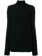 Balmain Ribbed Turtleneck Sweater - Black