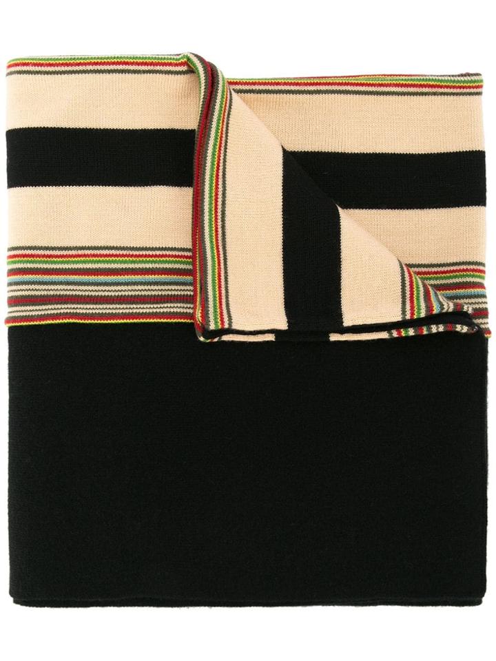 Caban Striped Scarf - Black