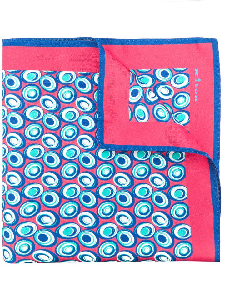Kiton Abstract Print Scarf - Pink & Purple