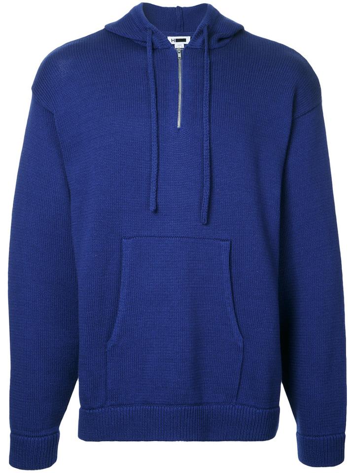 H Beauty & Youth Zip Up Hoodie, Men's, Size: Small, Blue, Cotton