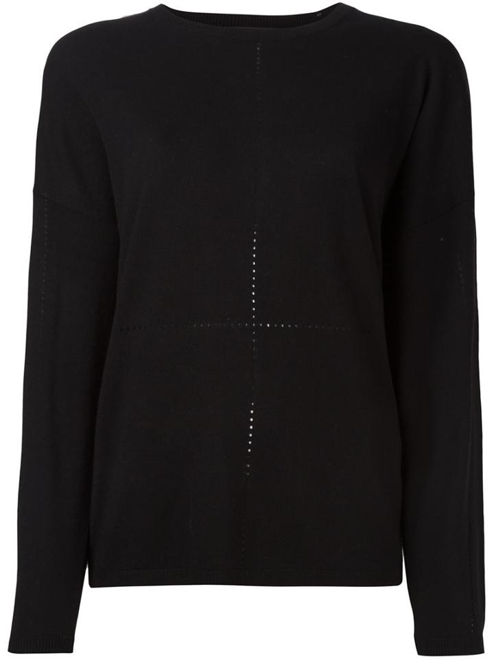 Steffen Schraut Open Knit Detail Jumper, Women's, Size: 38, Black, Polyamide/polyester/viscose/cashmere