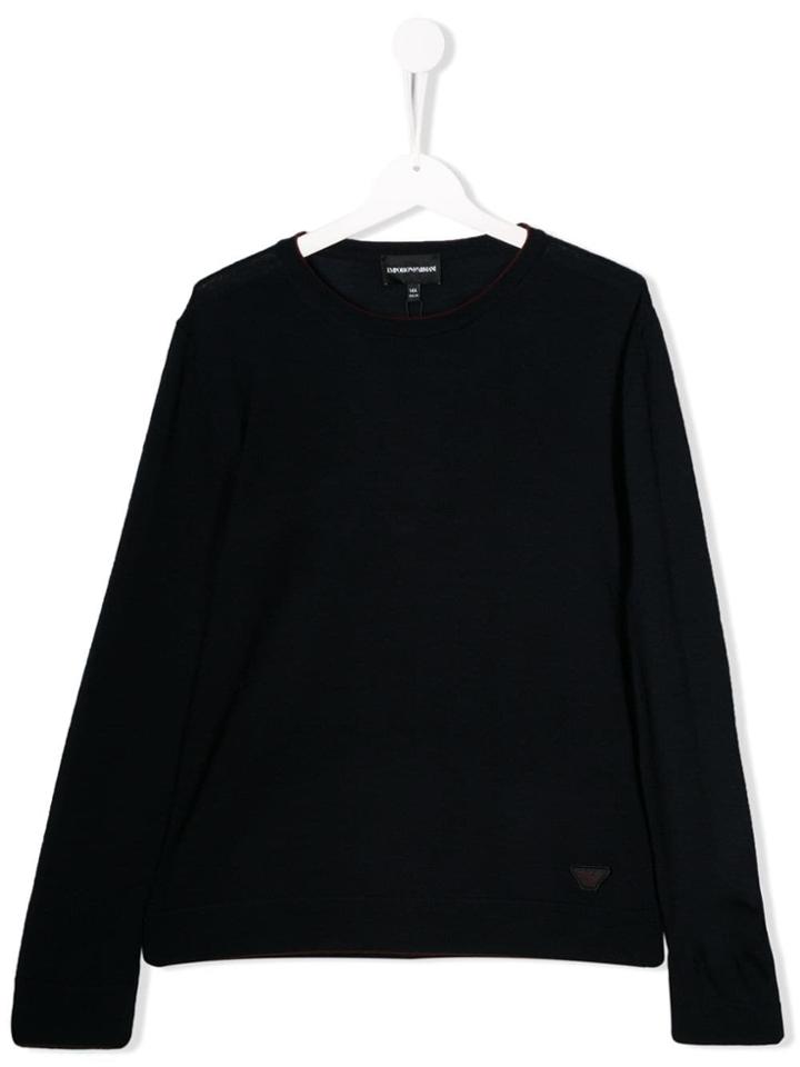 Emporio Armani Kids Classic Sweatshirt - Blue