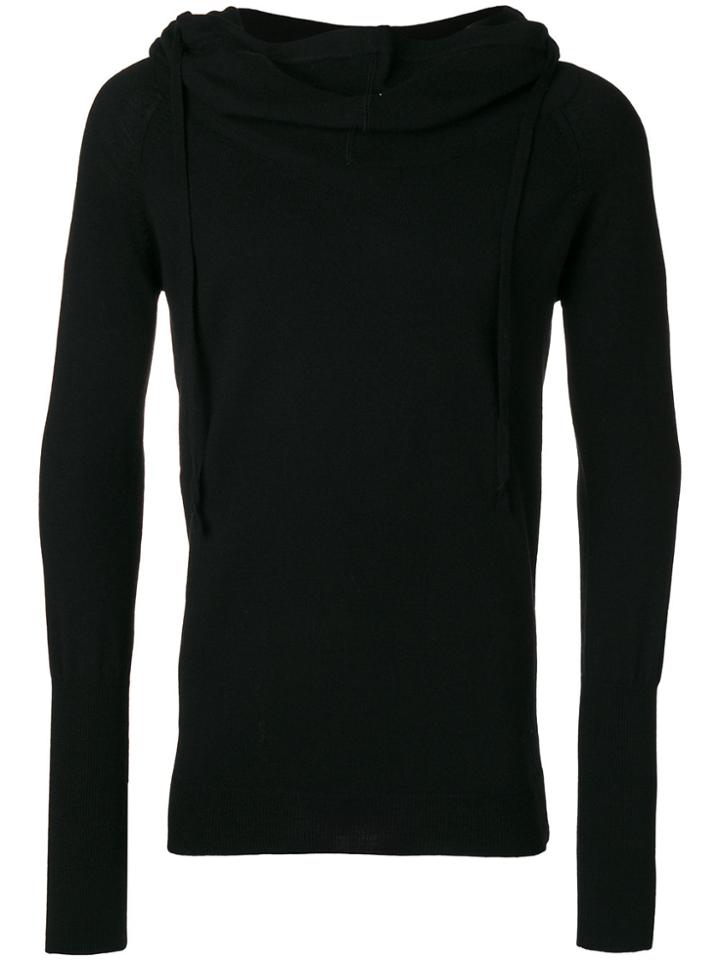 Unconditional Signature Drape Funnel Hoodie - Black