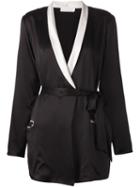 Fleur Du Mal Fleur Du Mal X Playboy Smoking Jacket, Women's, Size: Medium, Black, Silk