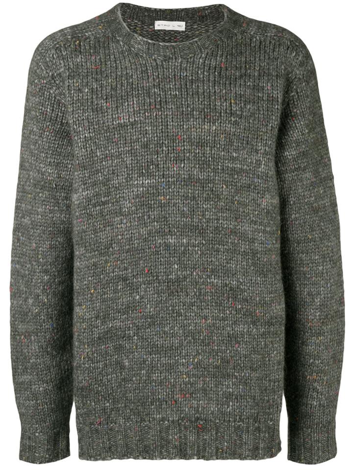 Etro Oversized Knit Jumper - Grey