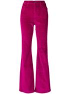 Current/elliott Flared Corduroy Trousers - Pink & Purple