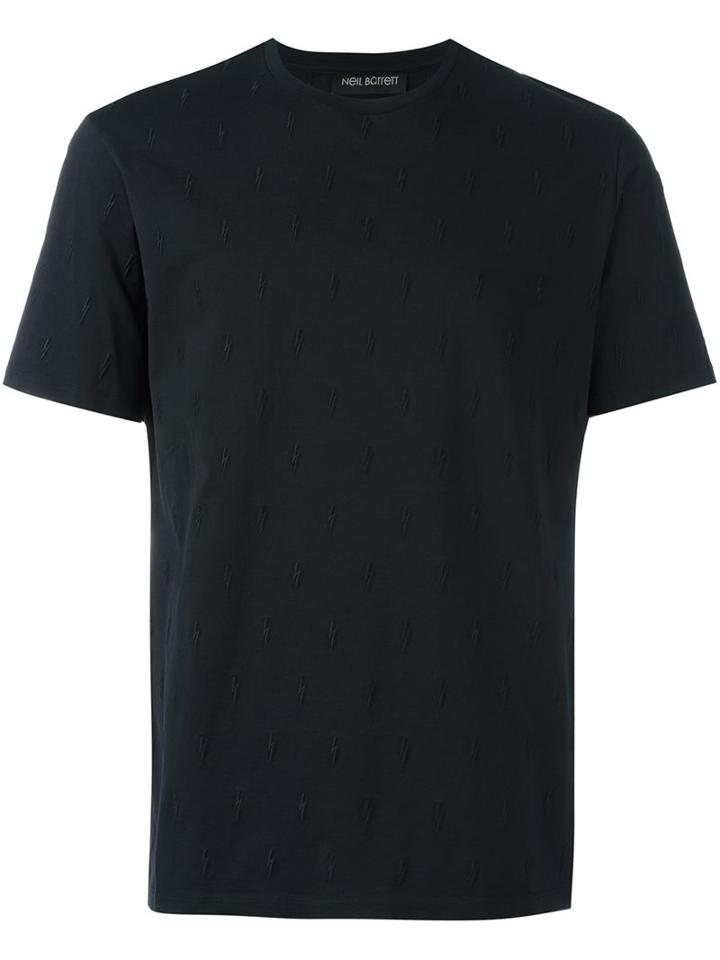 Neil Barrett 'thunder' T-shirt, Men's, Size: Medium, Black, Cotton