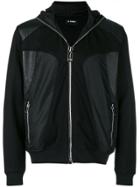 Les Hommes Hooded Technical-style Jacket - Black