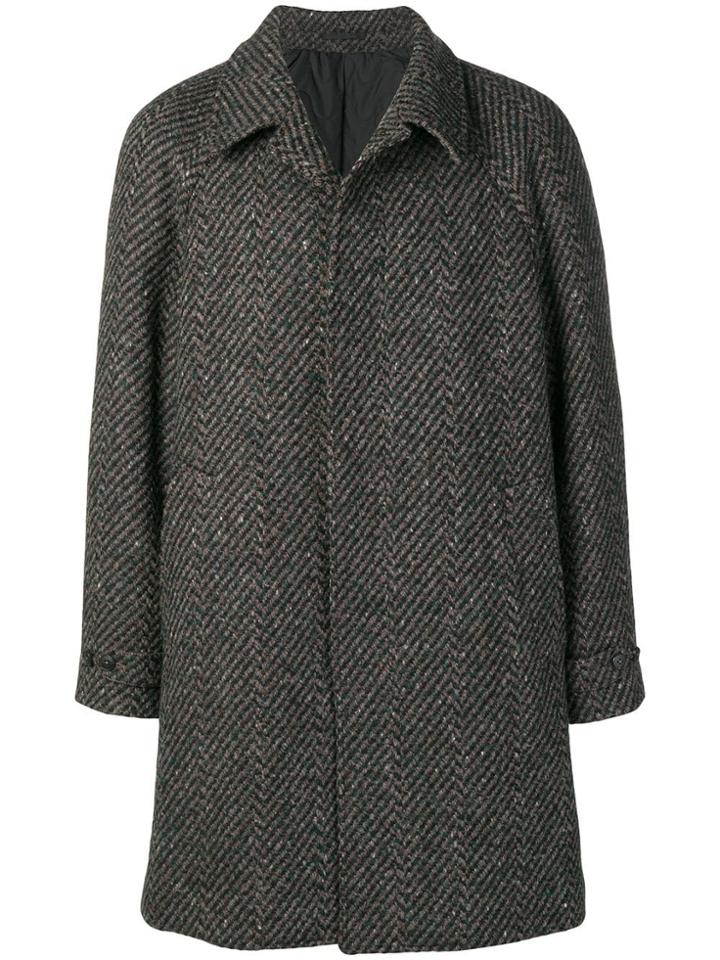 Z Zegna Single Breasted Overcoat - Grey