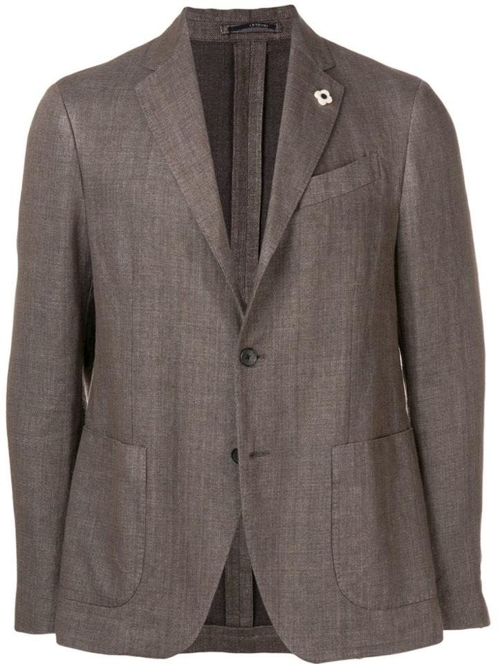 Lardini Lapel Button Blazer - Brown