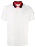 Moncler - Striped Collar Polo Shirt - Men - Cotton - L, White, Cotton