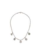 Chanel Vintage Cc Logos Medallion Motif Pendant Necklace - Silver