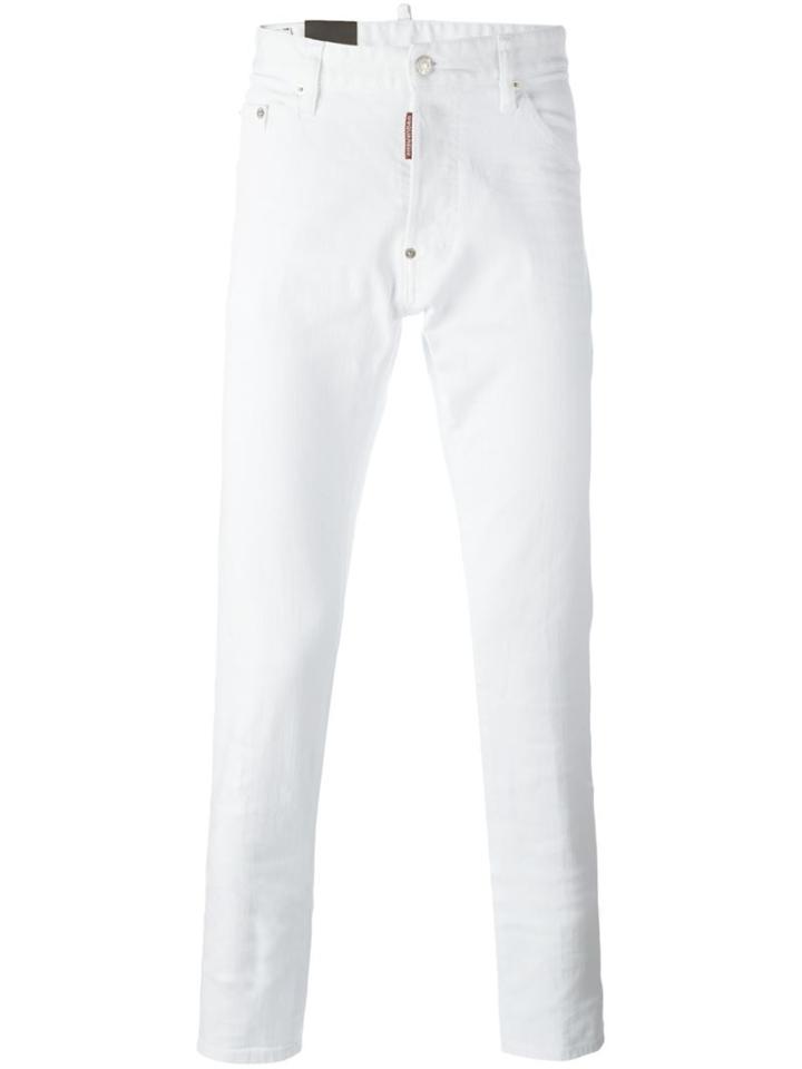 Dsquared2 Cool Guy Jeans, Men's, Size: 48, White, Cotton/spandex/elastane