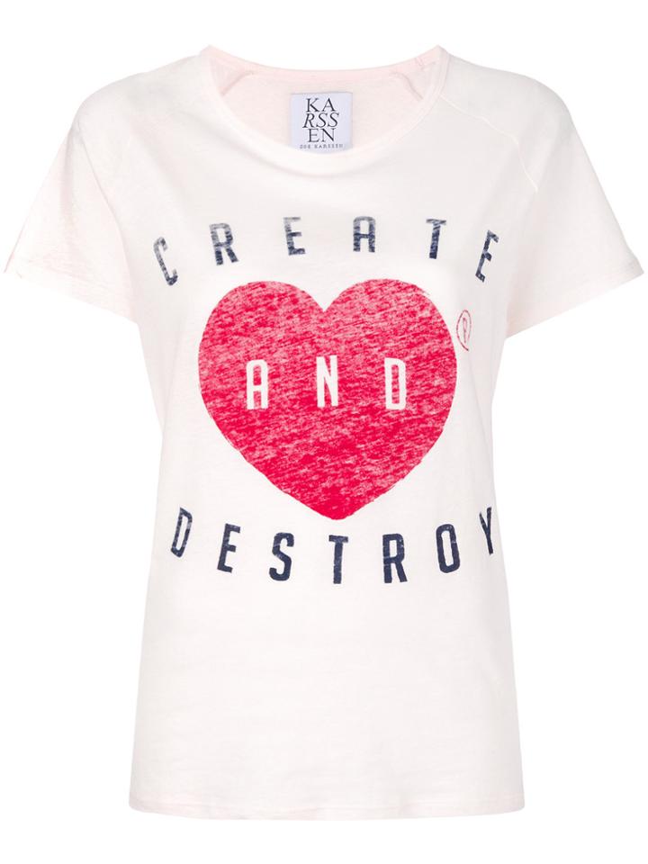 Zoe Karssen Printed T-shirt - Pink & Purple