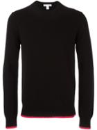 Comme Des Garçons Shirt Contrast Trim Crew Neck Sweater, Men's, Size: Xl, Black, Wool