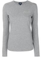 Armani Jeans Logo Print Top - Grey