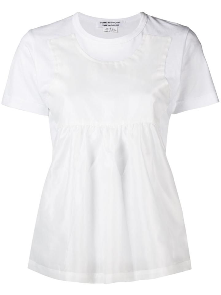 Comme Des Garçons Comme Des Garçons Satin Front T-shirt - White