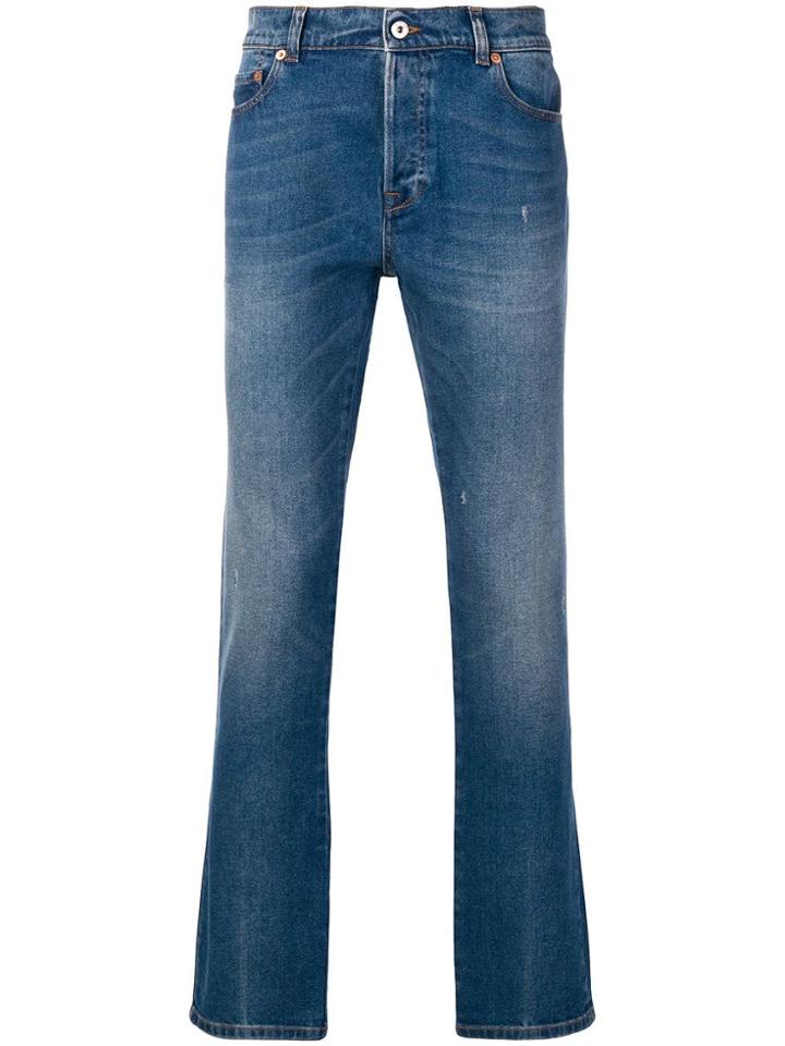 Valentino Distressed Skinny Jeans - Blue