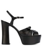 Saint Laurent Candy Sandals, Women's, Size: 36.5, Black, Leather