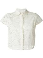 Alice+olivia Lace Cropped Shirt