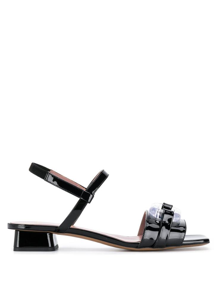 Rayne Patent Sandals - Black