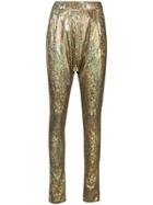 Les Animaux Drop Crotch Pants - Metallic