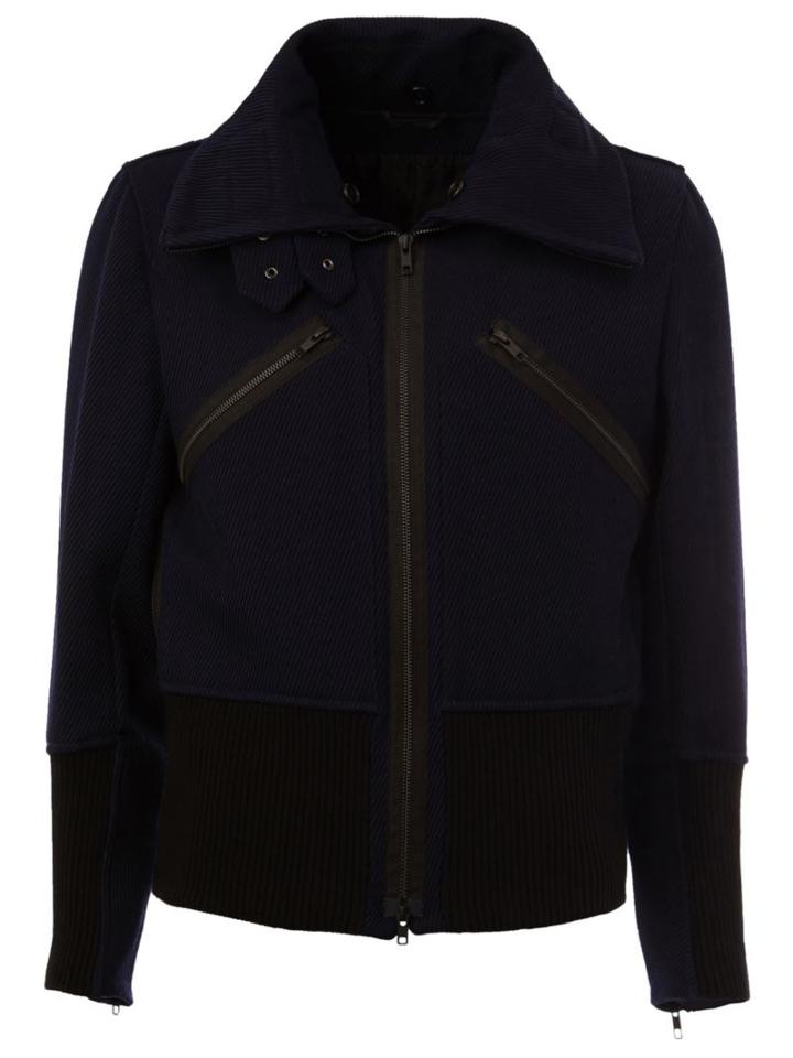 Ann Demeulemeester Zipped Jacket, Men's, Size: Medium, Blue, Nylon/rayon/virgin Wool