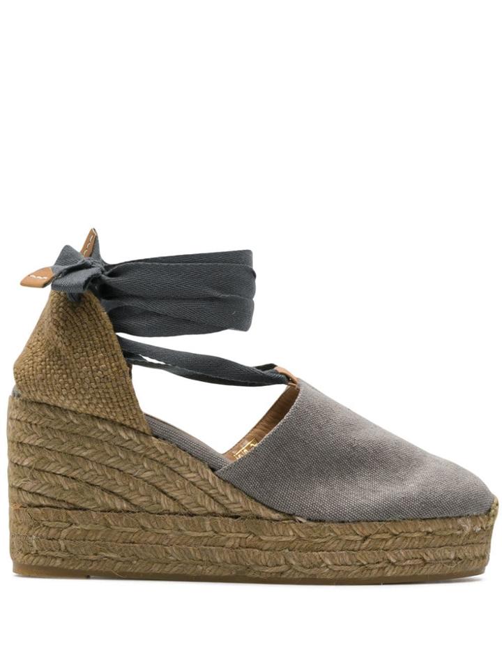 Castañer Campesina Wedge Espadrilles - Grey