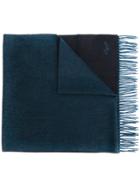 Ermenegildo Zegna Reversible Fringed Scarf - Blue