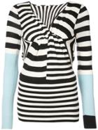 Tome Striped Colour-block Sweater - Black