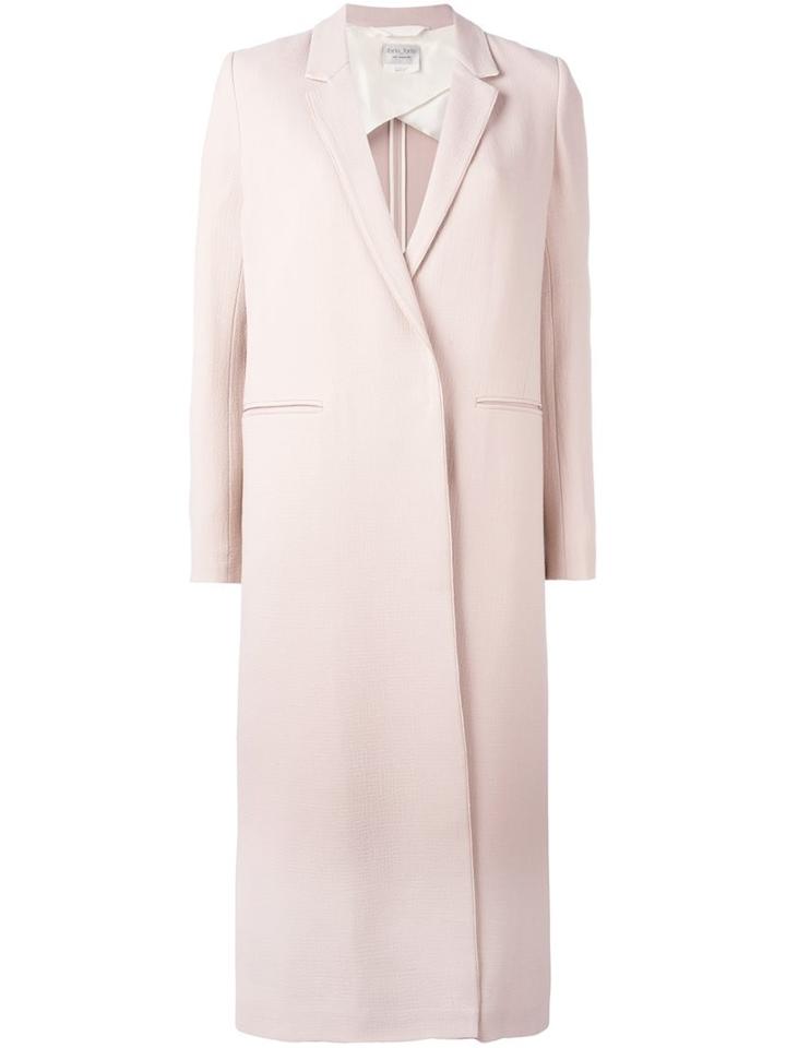 Forte Forte Single Breasted Coat, Women's, Size: I, Pink/purple, Cotton/cupro/viscose/virgin Wool