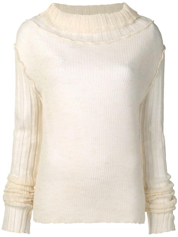 Ann Demeulemeester Bateau Neck Sweater - Neutrals