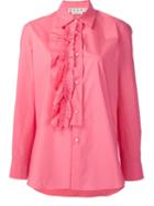 Marni Frill Placket Shirt, Women's, Size: 42, Pink/purple, Cotton