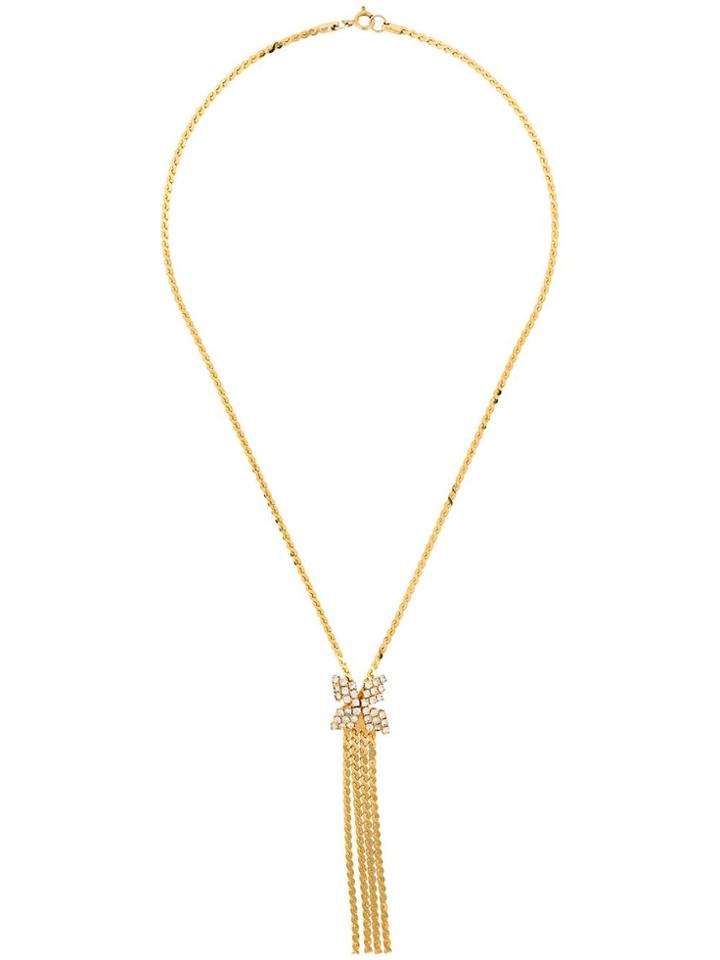 Susan Caplan Vintage 1970's Tassel Necklace - Gold
