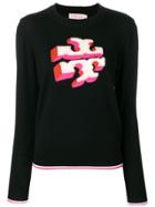 Tory Burch Knitted Logo Jumper - Black