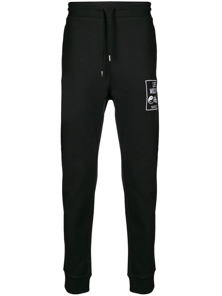 Love Moschino Drawstring Track Logo Pants - Black