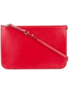 Maison Margiela Top Handle Clutch Bag, Women's, Red, Leather