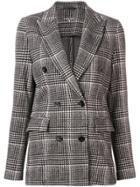Circolo 1901 Checked Double-breasted Jacket - Black
