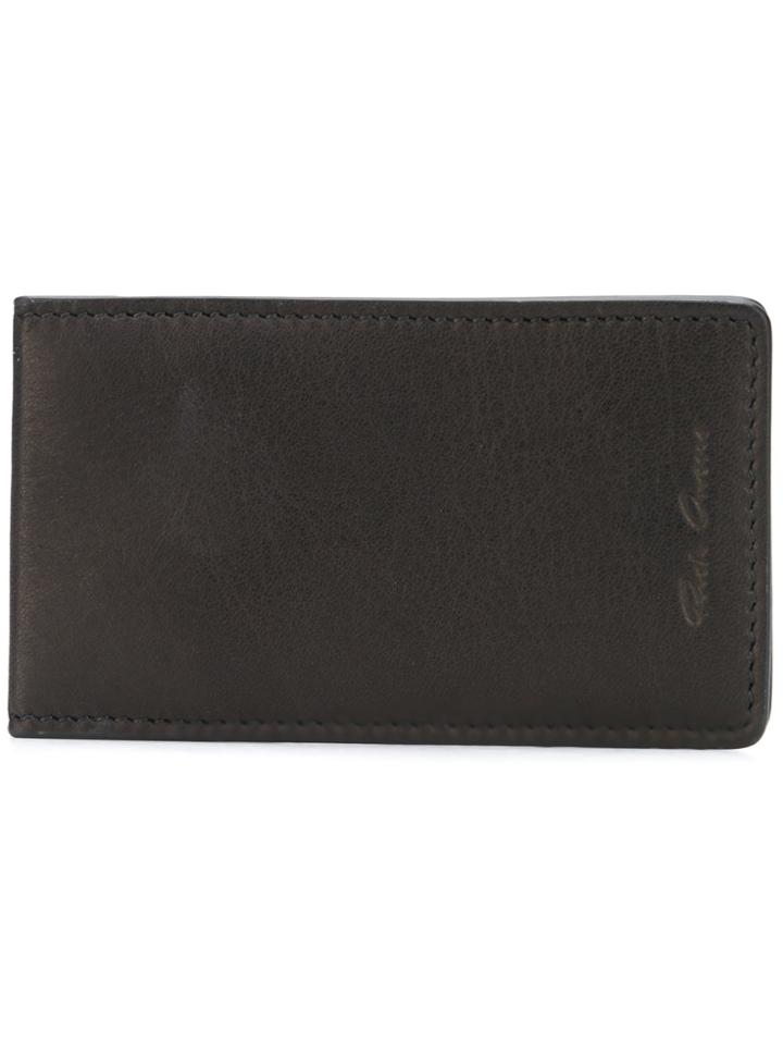 Rick Owens Bi-fold Snap Wallet - Black
