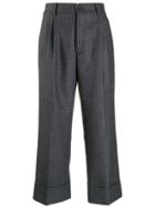 Berwich Checked Wide-leg Trousers - Grey