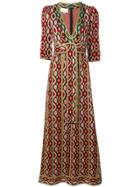 Gucci Printed Maxi Dress - Black