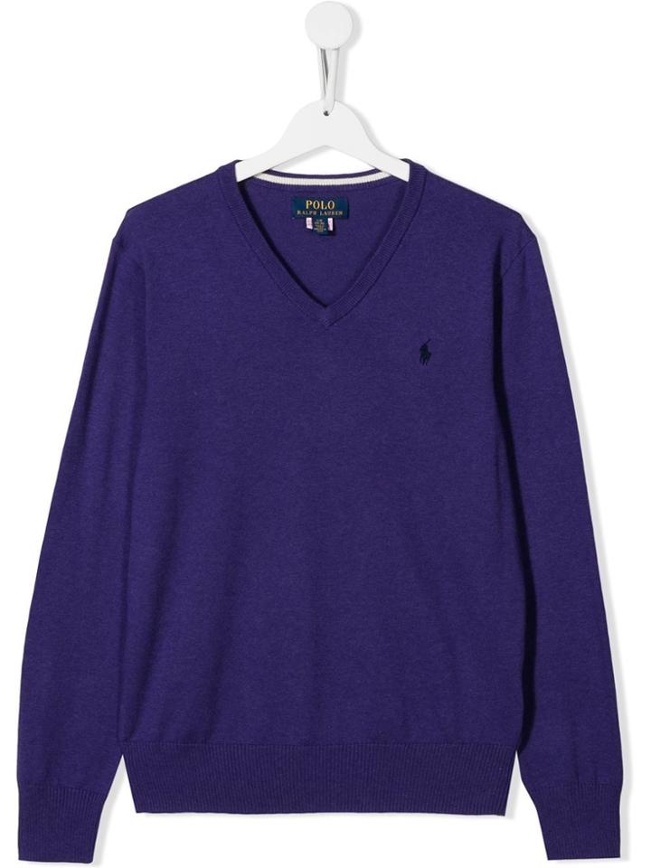 Ralph Lauren Kids Colour Block Jumperr - Purple